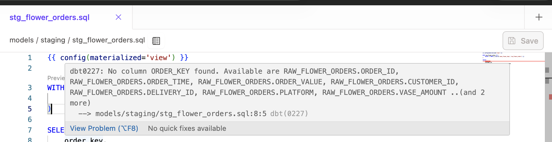 Fusion can detect your SQL errors in real-time while you code and before you send it to your data platform. Fusion can detect your SQL errors in real-time while you code and before you send it to your data platform.